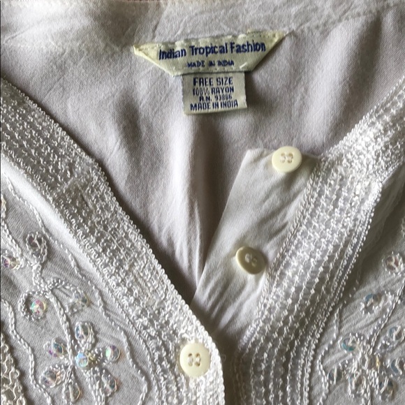 Indian white blouse - Picture 5 of 6